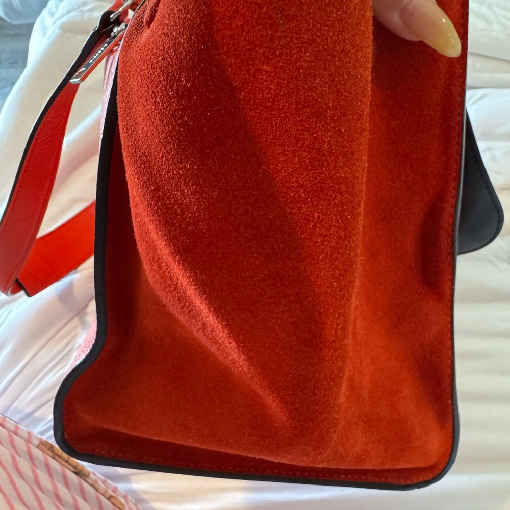 Celine leather/ suede trapeze handbag - Picture 10 of 12